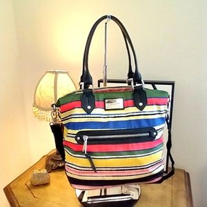 Dana Buchman striped handbag